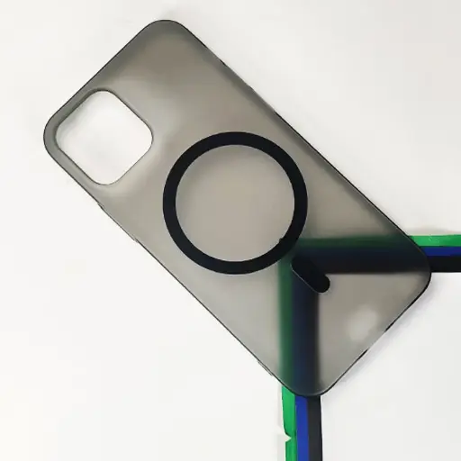[PO4BIP13-14-2] iPhone 13/14 MagSafe & Matt Hard Paper Back Case (Black)