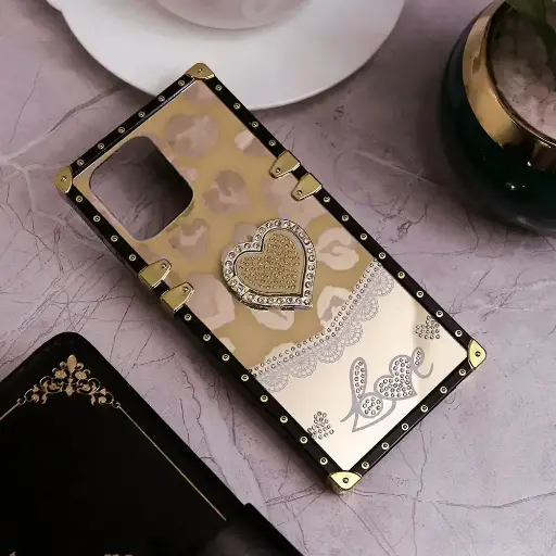 [PO60BORELMEC51-5-8] Oppo Realme C51/C53/Noe 50 Ladies Luxury LV Case With Back Ring Case (Orange)