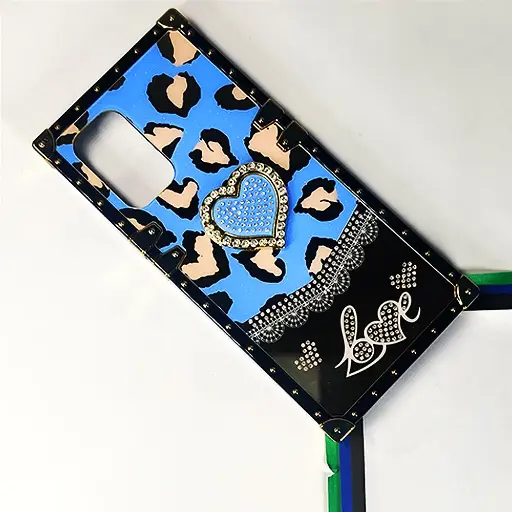 [PO60BORNO6-5-16] Oppo Reno 6 4G Ladies Luxury LV Case With Back Ring Case (Sky Blue)