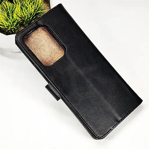 [PO42FBSS20U-4-2] Samsung Galaxy S20 Ultra NMT Premium Luxuary Leather Book Case (Black)