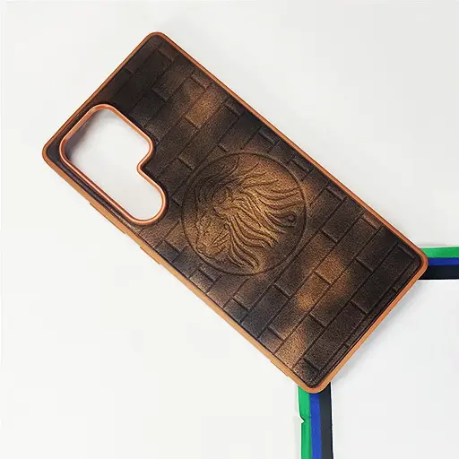 [PO56BSS25U-1-42] Samsung Galaxy S25 Ultra Prick Pattern Premium Leather Back Case (Desert Titanium)