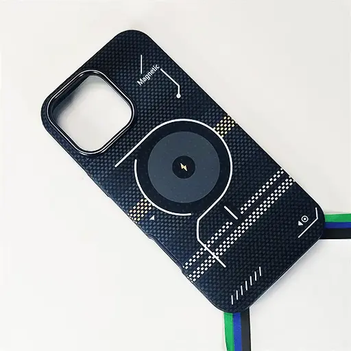 [PO31BIP16PMAX-15-2] iPhone 16 Pro Max 2 in 1 Transparent|Magsafe Wireless 3D Creative Back Case (Black)