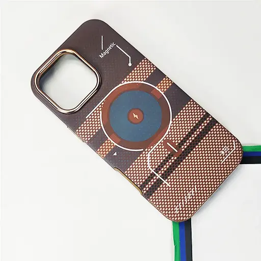 [PO31BIP16PMAX-15-42] iPhone 16 Pro Max 2 in 1 Transparent|Magsafe Wireless 3D Creative Back Case (Desert Titanium)