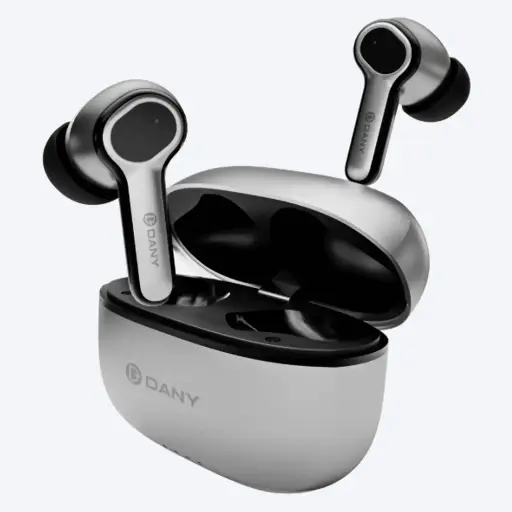 [HFB7DNY8-8-7] Dany Alpha Aitdots 500 Wireless Bluetooth Earbuds With ANC Mode (Silver)