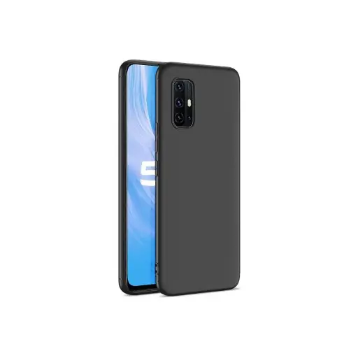 [PO4BVIV17-4-2] Vivo V17 4G Matte Soft Silicone Paper Back Case (Black)