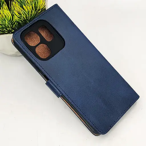 [PO42FBIHOT50i-4-17] Infinix Hot 50i|Smart 9|Smart 9 HD NMT Premium Luxuary Leather Book Case (Navy Blue)