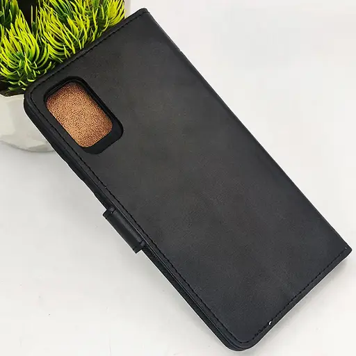 [PO42FBSA31-4-2] Samsung Galaxy A31 4G NMT Premium Luxuary Leather Book Case (Black)