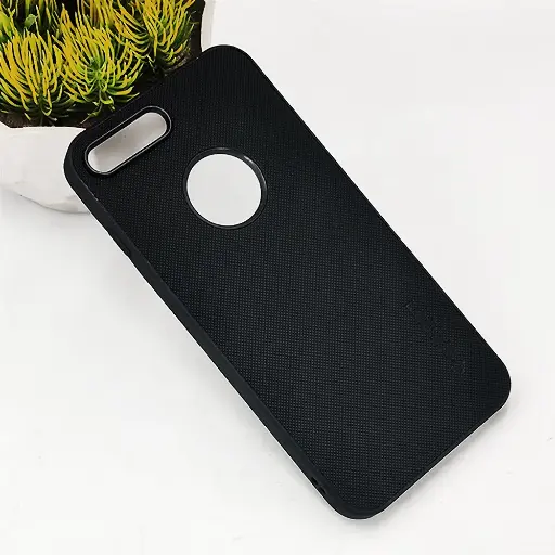 [PO32BIP7GPL-16-2] iPhone 7/8 Plus Spigen Hard Dotted Leather Back Case (Black) 