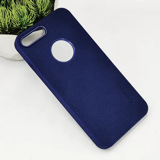[PO32BIP7GPL-16-17] iPhone 7/8 Plus Spigen Hard Dotted Leather Back Case (Navy Blue)