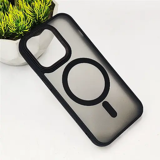 [PO6BIP14PR-19-2] iPhone 14 Pro MagSafe 3D Matte Back Case (Black)