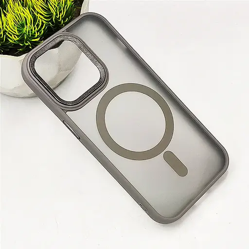 [PO6BIP14PMAX-19-36] iPhone 14 Pro Max MagSafe 3D Matte Back Case (Natural Titanium)