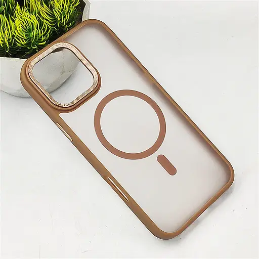 [PO6BIP16PMAX-19-42] iPhone 16 Pro Max MagSafe 3D Matte Back Case (Desert Titanium)