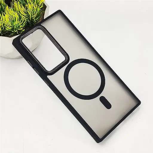 [PO6BSS23U-19-2] Samsung Galaxy S23 Ultra MagSafe 3D Matte Back Case (Black)