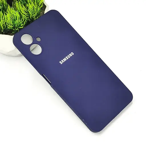 [PO23BSA06-1-17]  Samsung A06 Original Official Soft Silky Back Case (Navy Blue)