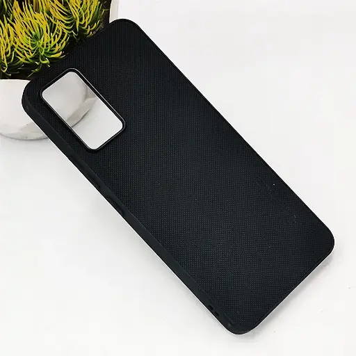 [PO32BVIV21E-16-2] Vivo V21E/Y73 4G Spigen Hard Dotted Leather Back Case (Black)