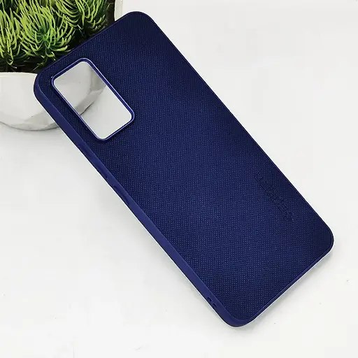 [PO32BVIV21E-16-17] Vivo V21E/Y73 4G Spigen Hard Dotted Leather Back Case (Navy Blue)