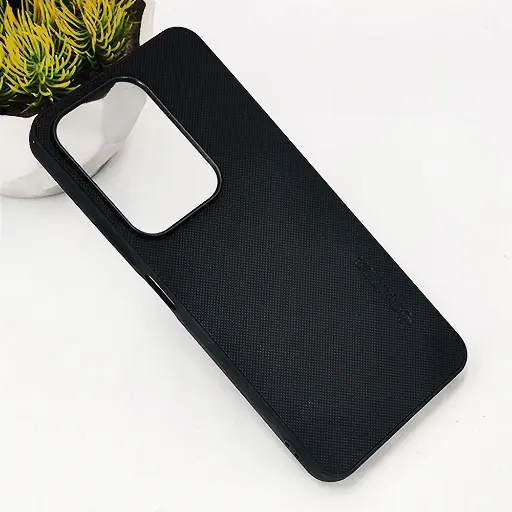 [PO32BVIY29-16-2] Vivo Y29 4G|T4X 5G Spigen Hard Dotted Leather Back Case (Black)