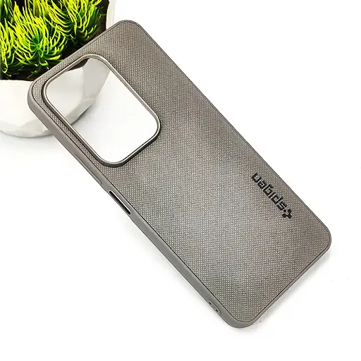 [PO32BVIY29-16-9] Vivo Y29 4G|T4X 5G Spigen Hard Dotted Leather Back Case (Gray)