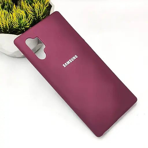 [PO23BSNOT10PL-1-21] Samsung Note 10 Plus Official Soft Silky Case (Maroon)