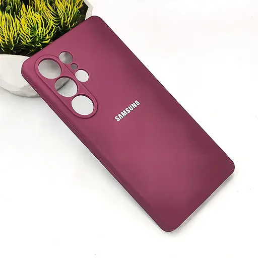 [PO23BSS25U-1-21] Samsung Galaxy S25 Ultra Official Soft Silky Back Case (Maroon)