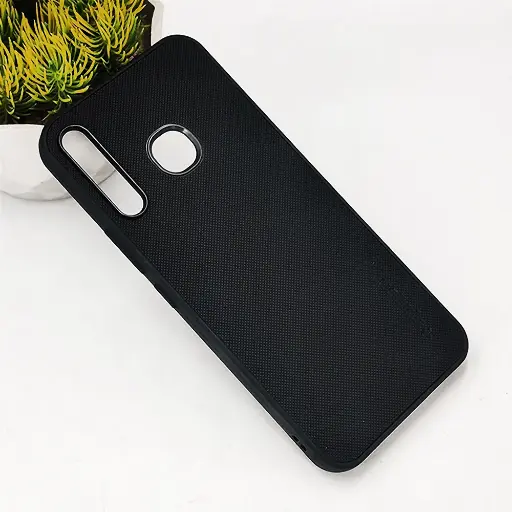 [PO32BIHOT8-16-2] Infinix Hot 8/Hot 8 Lite Spigen Hard Dotted Leather Back Case (Black)
