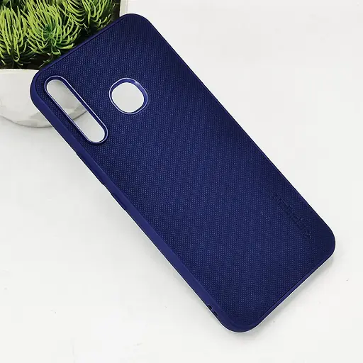 [PO32BIHOT8-16-17] Infinix Hot 8/Hot 8 Lite Spigen Hard Dotted Leather Back Case (Navy Blue)