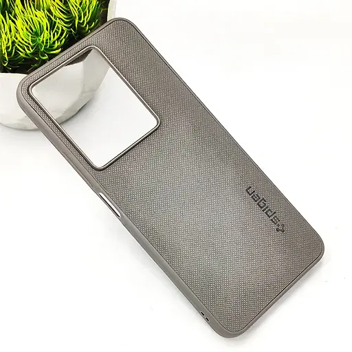 [PO32BINOT30-16-9] Infinix Note 30 4G Spigen Hard Dotted Leather Back Case (Gray)