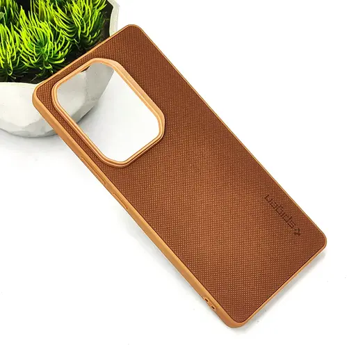 [PO32BINOT50-16-13] Infinix Note 50 Pro 4G|Note 50 4G Spigen Hard Dotted Leather Back Case (Brown)