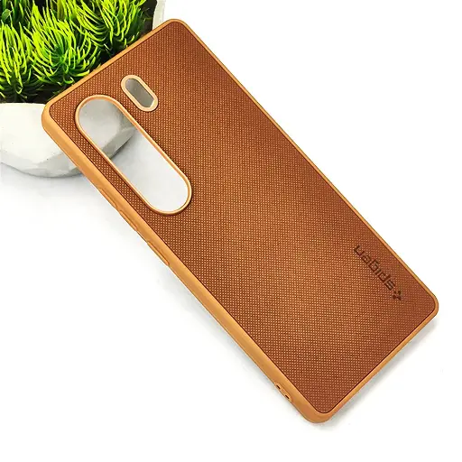 [PO32BTCMN40-16-13] Tecno Camon 40 4G Spigen Hard Dotted Leather Back Case (Brown)