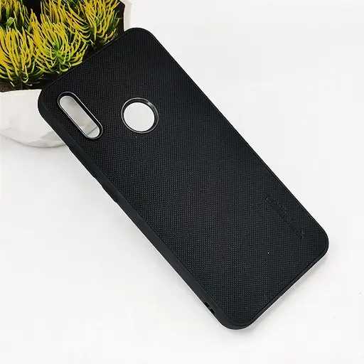 [PO32BHUY6S-16-2] Huawei Y6 Prime 2019|Huawei Y6s|Honor 8A Spigen Hard Dotted Leather Back Case (Black)