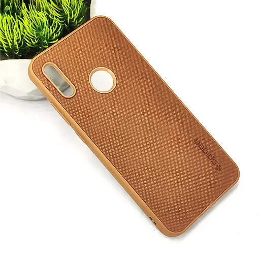 [PO32BHUY6S-16-13] Huawei Y6 Prime 2019|Huawei Y6s|Honor 8A Spigen Hard Dotted Leather Back Case (Brown)
