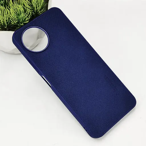 [PO32BITS23-16-17] iTel S23 4G Spigen Hard Dotted Leather Back Case (Navy Blue) 