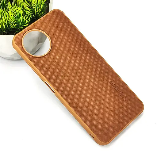 [PO32BITS23-16-13] iTel S23 4G Spigen Hard Dotted Leather Back Case (Brown)