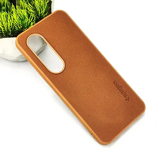 [PO32BITS25-16-13] iTel S25 4G Spigen Hard Dotted Leather Back Case (Brown)
