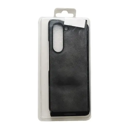 [PO32BSZFLD5-5-9] Samsung Galaxy Z Fold 5 Premium Leather Feel Back Case (Gray)