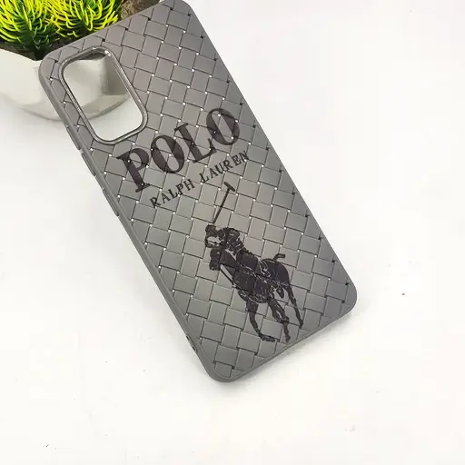 [PO14BSA32-51-36] Samsung Galaxy A32 4G Polo 3D Polo Ralph Printed Woven With Leather Feel Soft Silicone Back Case (Natural Titanium)