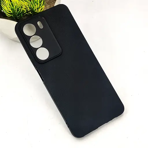 [PO14BORELMEC71-75-2] Oppo Realme C71|C75|C75x PU Leather Texture Skin Surfer Soft Silicone Back Case (Black)