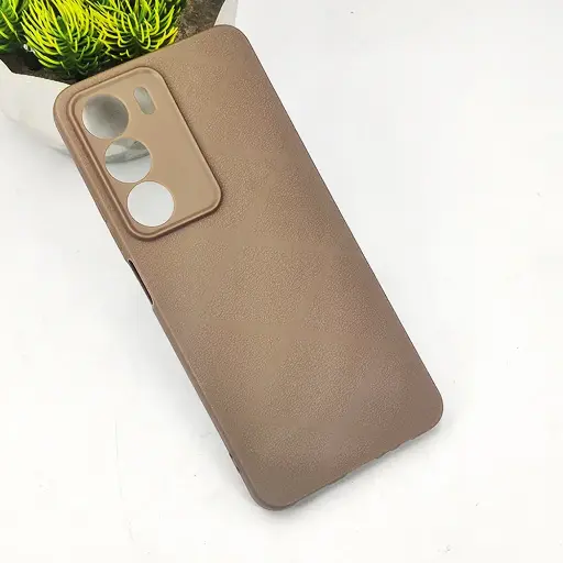 [PO14BORELMEC71-75-13] Oppo Realme C71|C75|C75x PU Leather Texture Skin Surfer Soft Silicone Back Case (Brown)