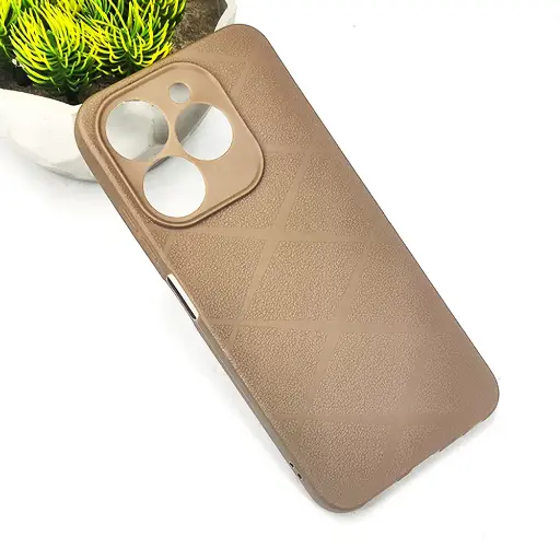 [PO14BITA80-75-13] iTel A80 4G PU Leather Texture Skin Surfer Soft Silicone Back Case (Brown)