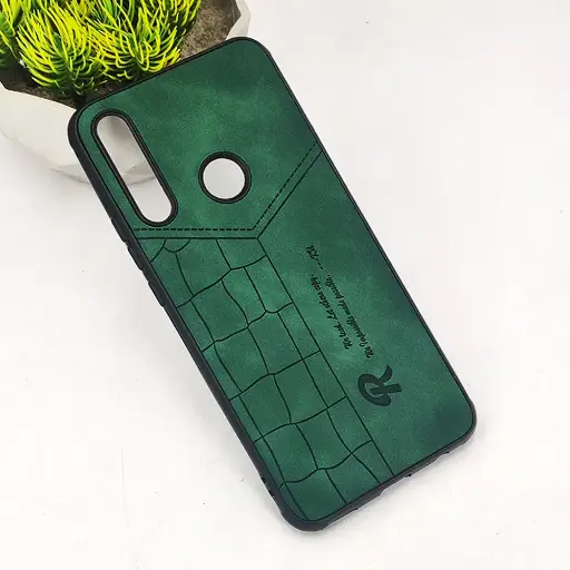 [PO18BHUY9P19-23-11] Huawei Y9 Prime 2019|P Smart Z 𝑹 We Lead Let others copy. WE Impossible made Possible, ---KM Leather Logo Back Case (Green)