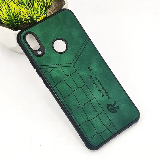 [PO18BHUP20L-23-11] Huawei P20 Lite|Nova 3E 𝑹 We Lead Let others copy. WE Impossible made Possible, ---KM Leather Logo Back Case (Green)