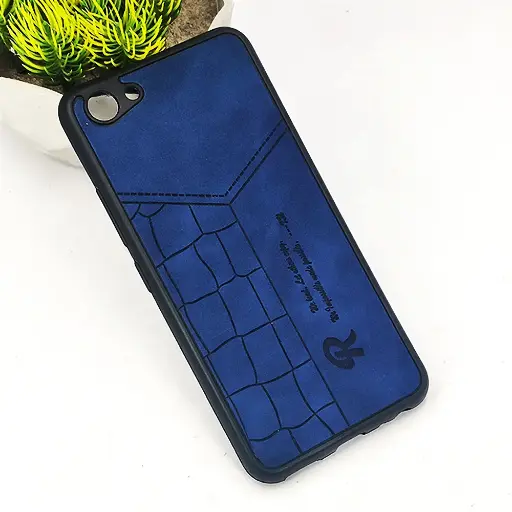 [PO18BHUY7P18-23-17] Huawei Y7 Prime 2018|Honor 7C 𝑹 We Lead Let others copy. WE Impossible made Possible, ---KM Leather Logo Back Case (Navy Blue)