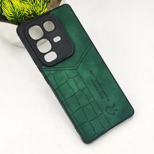 [PO18BINOT50PR-23-11] Infinix Note 50 Pro 4G|Note 50 4G 𝑹 We Lead Let others copy. WE Impossible made Possible, ---KM Leather Logo Back Case (Green)