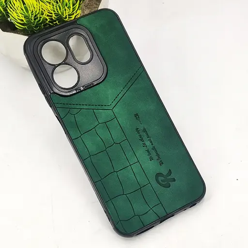 [PO18BIHOT50I-23-11] Infinix Hot 50i|Smart 9|Smart 9 𝑹 We Lead Let others copy. WE Impossible made Possible, ---KM Leather Logo Back Case (Green)
