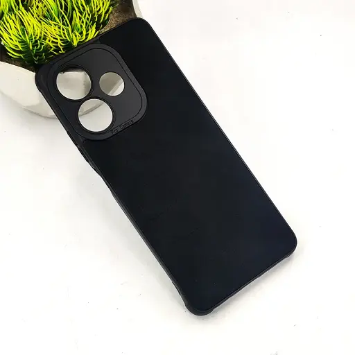 [PO18BOA5PR-23-2] Oppo A5 Pro 4G 𝑹 We Lead Let others copy. WE Impossible made Possible, ---KM Leather Logo Back Case (Black)