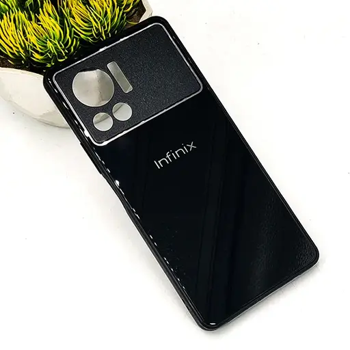 [PO43BINOT12VIP-1-2] Infinix Note 12 Vip Back Glass Case (Black)