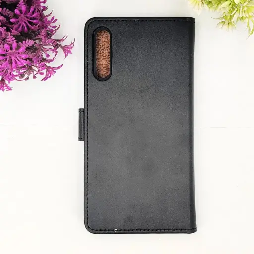 [PO42FBSA30S-4-2] Samsung Galaxy A30S/A50 NMT Premium Luxuary Leather Book Case (Black)
