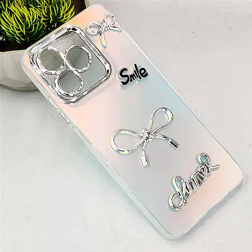 [PO8BORELMEC51-14-1] Oppo Realme C51|C53|Note 50 Fancy Chanel/Smile Back Case (White)