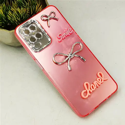 [PO8BOA54-14-10] Oppo A54 4G Fancy Chanel/Smile Back Case (Pink)