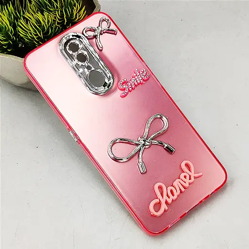 [PO8BOF11-14-10] Oppo F11 4G Fancy Chanel/Smile Back Case (Pink) 
